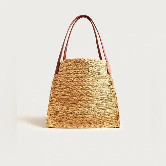 NWT J.Crew Large Handknotted Packable Tote Bag - Picture 3 of 9